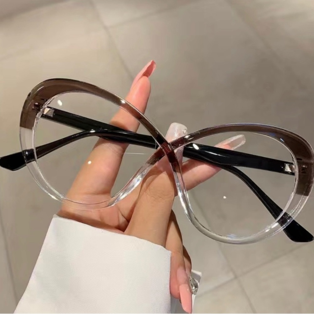 Retro Oversized Two Tone Blue Light Blocking Glasses